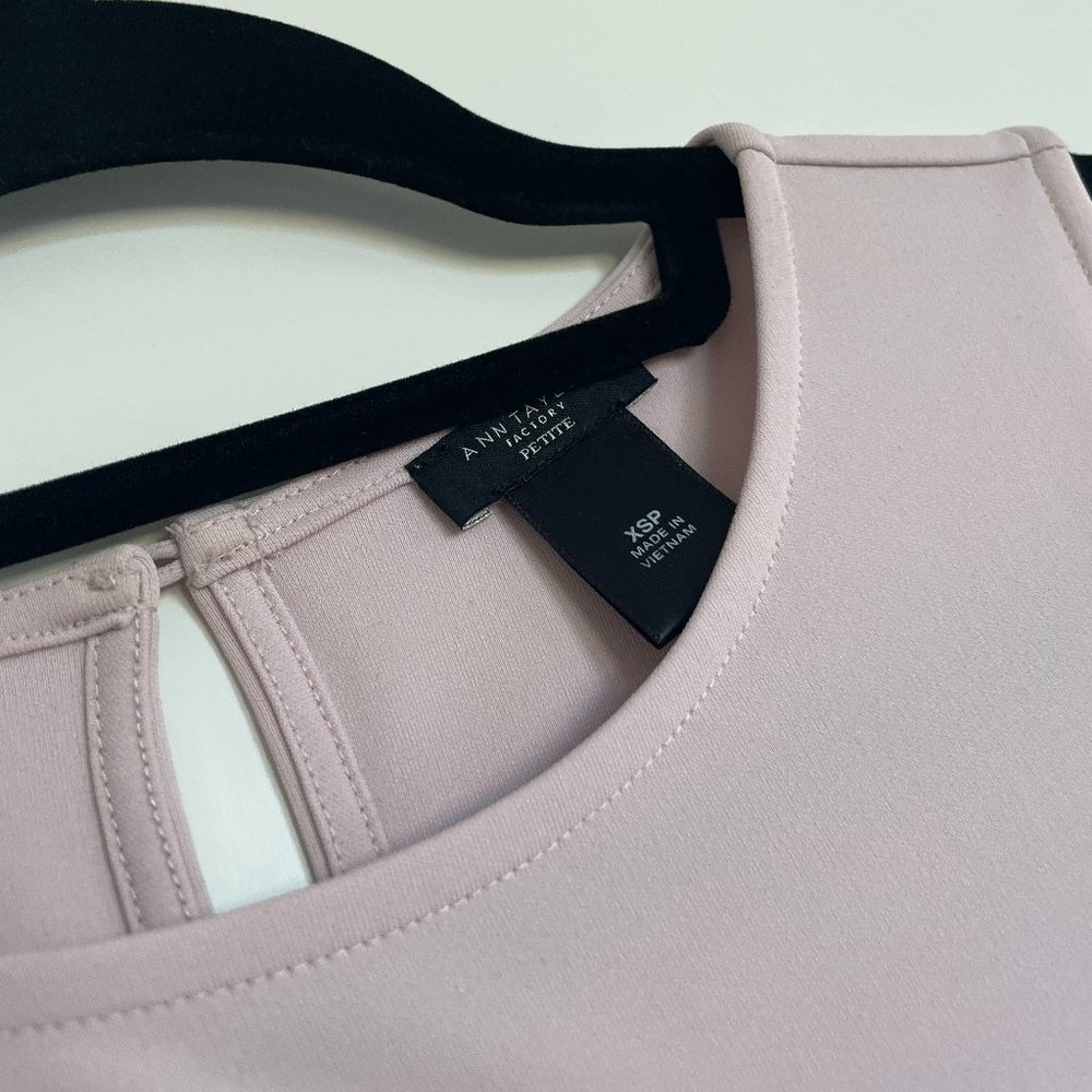 Ann Taylor Dusty Pink Top with Lace Detail - Picture 2 of 2